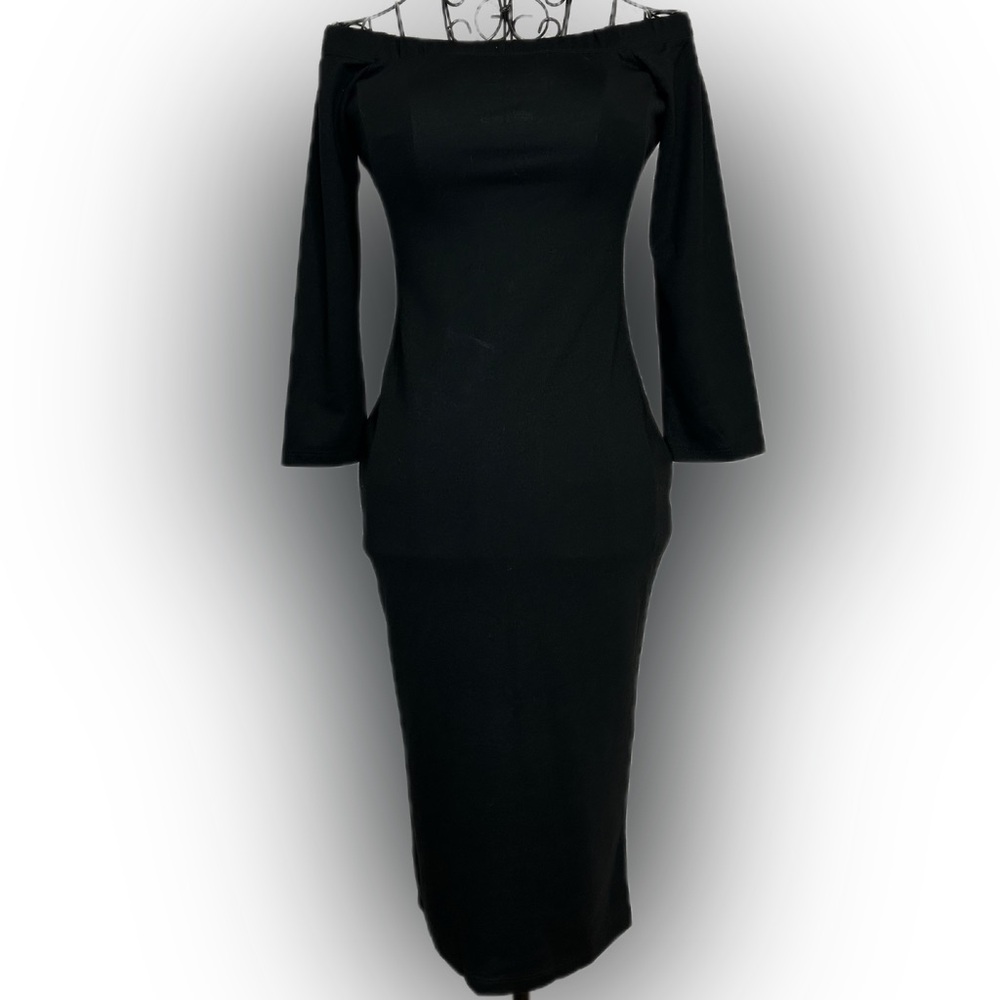 Zara Black Long Sleeve Dress